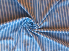 Load image into Gallery viewer, Blue Vertical Stripe Cotton Jersey