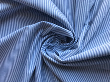Load image into Gallery viewer, Blue Mini Vertical Stripe Chambray