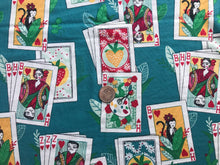 Load image into Gallery viewer, Teal Frida Playing Card Cotton Spandex
