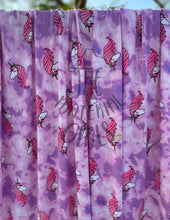 Load image into Gallery viewer, Purple Tie Dye Unicorns Double Brushed Polyester Spandex