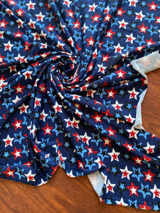 Offset Stars Double Brushed Polyester Spandex