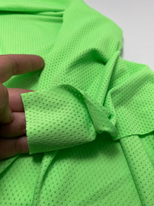 Neon Green Performance Jersey Athletic Mesh