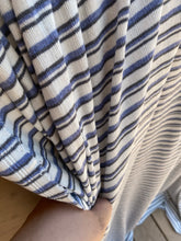 Load image into Gallery viewer, Periwinkle Striped Jersey Ribbed Knit