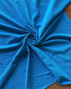 Bright Blue 2x2 Double Athletic Rib Knit