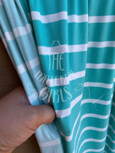 Load image into Gallery viewer, Mint Stripe Brushed Polyester Spandex