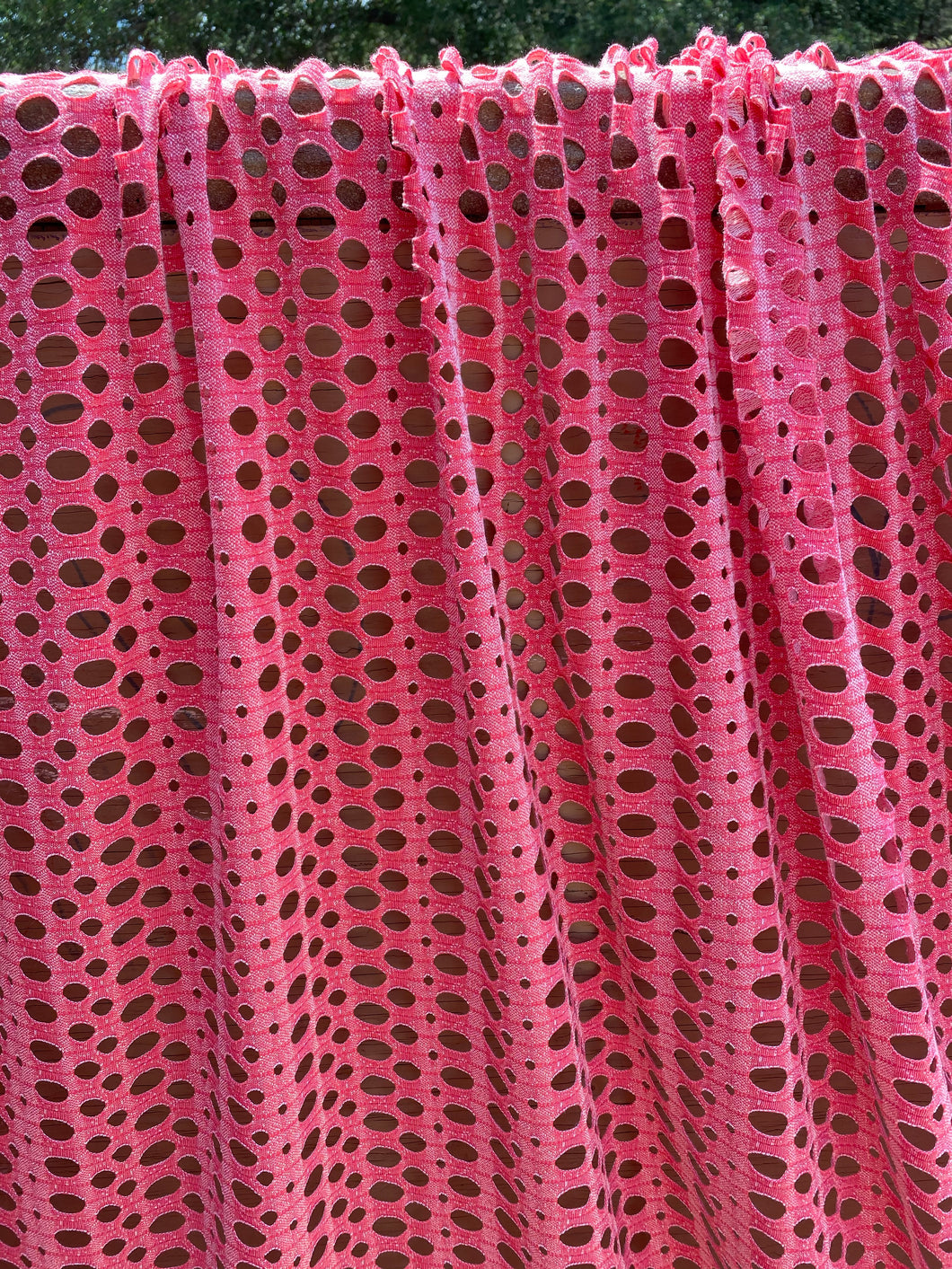 Pink Reverse FT distressed Netting