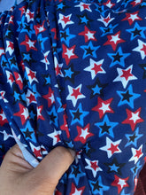 Load image into Gallery viewer, Offset Stars Double Brushed Polyester Spandex